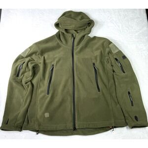 Tactical Series Military Jacket Mens XL Heavy Fleece Utility Vintage 7 Pockets